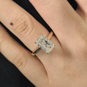 Chỉnh Engagement <span class=keywords><strong>Ring</strong></span> IGI Chứng Nhận Tổng Hợp Kim Cương Nhẫn 9K <span class=keywords><strong>10K</strong></span> 14K 18K Vàng Rắn Vàng Phòng Thí Nghiệm Grown Kim Cương Nhẫn - Product Image 5