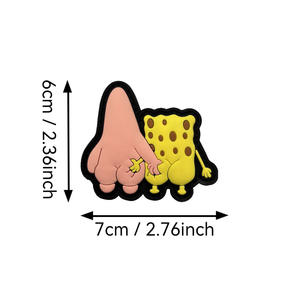 Calça Quadrada de Bob Esponja tática, Estrela grande arranhões bunda, Velcro engraçado e divertido dos desenhos animados, Braçadeira, Moral Badge Patch - Product Image 5