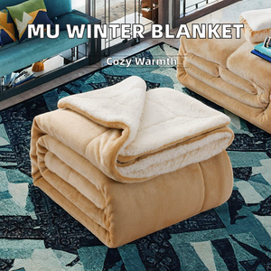 Manta de franela de Sherpa Reversible moderna, tamaño King, forro polar de felpa borroso, funda decorativa de cama de invierno con estampado de microfibra - Product Image 2