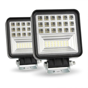 Feux antibrouillard carrés 126W <span class=keywords><strong>LED</strong></span>, éclairage de <span class=keywords><strong>travail</strong></span> diurne 12600LM, <span class=keywords><strong>phare</strong></span> de conduite tout-terrain pour voiture, moto, <span class=keywords><strong>phare</strong></span> pour tout-terrain - Product Image 1