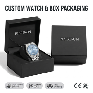 Proveedor de Relojes de Lujo de Marca Privada de Alta Calidad, Esfera con Logotipo Personalizado, Movimiento Japonés, Reloj de Cuarzo Luminoso de Acero Inoxidable para Hombre - Product Image 4