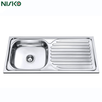 Nouvelle Évier de Cuisine NISKO 2026 en Acier Inoxydable à Double Bac avec Égouttoir – Évier de Cuisine Moderne