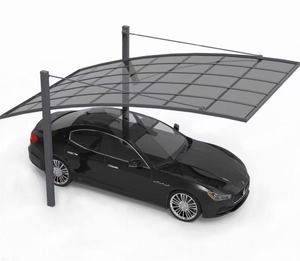 Abri de voiture, garage extérieur, toit en polycarbonate, abri de voiture, pare-soleil, auvent en aluminium, abri de voiture - Product Image 6