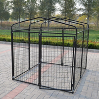 Cage pour chien en métal noir durable de haute qualité Prix réduit pour l'extérieur Maisons et meubles pour animaux de compagnie