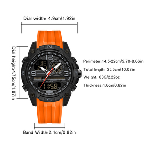 SANDA 6392 Student Sports <b>Digital</b> <b>Watch</b>, Cool Multi-function Waterproof Dual Display Teen Wristwatch - Product Image 5