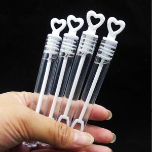Giocattolo di plastica vuoto della bolla della provetta di forma del cuore di amore 5ml per i bambini delle bolle di nozze - Product Image 3