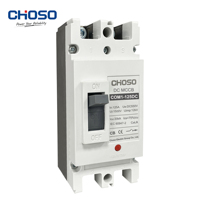 CHOSO 550V DC 2P 125A-250A-400A 20kA 12kV Disjoncteur modulaire thermique-magnétique MCCB à boîtier moulé pour systèmes solaires photovoltaïques CE CB