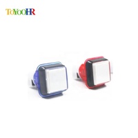 Boutons poussoirs carrés lumineux 29*29 mm Aurora 3 pour machine de jeu World Famous Link, bouton poussoir LED