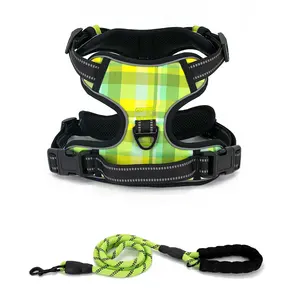 Customizable Luxury Harness Set Adjustable collar Mini poop bag Soft Dog harness and leash OEM/ODM Dog harness Supplier