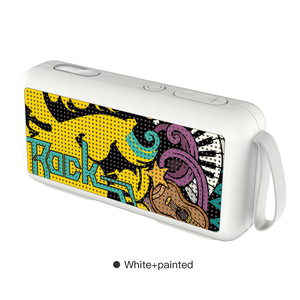 NOUVEAU Haut-parleur Bluetooth Creative <span class=keywords><strong>Graffiti</strong></span> Painting Mini Plug-in <span class=keywords><strong>Radio</strong></span> Wireless Audio Speaker - Product Image 1