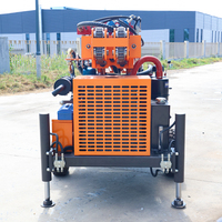 Machine de forage de puits d'eau sur roues Factory SM200, moteur diesel 200m avec pompe, équipement de forage de puits d'eau
