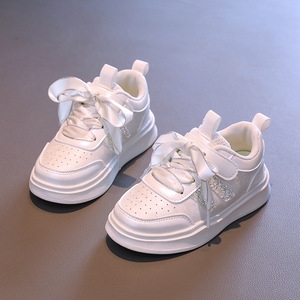 <span class=keywords><strong>Sneakers</strong></span> basse stringate da <span class=keywords><strong>bambina</strong></span> per bambini più grandi, <span class=keywords><strong>bianche</strong></span>, nuovo stile autunnale, stile coreano, con strass, alla moda, versatili, suola in gomma - Product Image 6