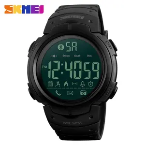 Skmei 1301 الرجال عداد الخطى الرياضة ساعة ذكية عن بعد كاميرا السعرات الحرارية بلوتوث Smartwatch تذكير الرقمية المعصم Relojes