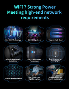 2024 wifi7 Tri-Band be6500 Comfast driver miễn phí wifi thẻ USB3.0 wifi7 Dongle USB Wifi Adapter - Product Image 4