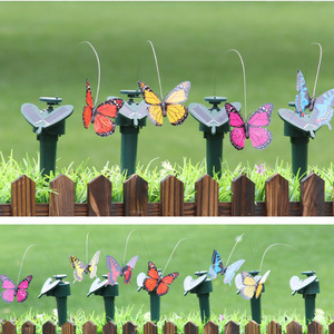 Farfalla rotante solare giardino giardino giardino Stake volante svolazzante colibrì solare esterno altalena farfalla solare - Product Image 5