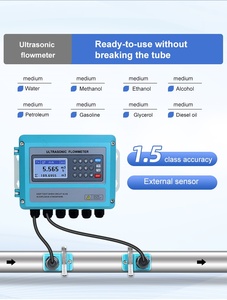 Không xâm lấn thông minh siêu âm lưu lượng kế IP68 không thấm nước điện 4-20mA RS485 tín hiệu đầu ra đường ống đo lường chất lỏng - Product Image 2