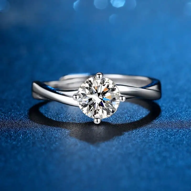 Factory direct sale jewelry hot sale S925 sterling silver luxury cushion cut engagement ring