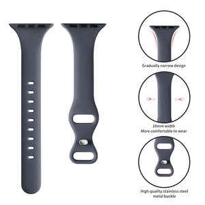 Bequeme und verstellbare Sport armbänder aus weichem Silikon 38mm-49mm für IWatch Series 9/8/7/6/5/4/<span class=keywords><strong>3</strong></span>/2/1 Ultra SE Women Men - Product Image 2