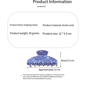 Pince <span class=keywords><strong>à</strong></span> cheveux en acétate minimaliste verte unie pour femme, personnalisable avec logo, grande pince personnalisée de haute qualité - Product Image 6