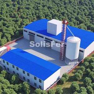 SolisFer 5-8 t/h Usine d'alimentation animale Machine de traitement d'aliments pour volailles Projet clé en main Ligne de production d'aliments pour animaux - Product Image 1