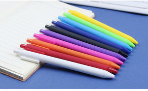 स्कूल के छात्रों के लिए थोक 0.5 मिमी जेल पेन सेट कस्टम लोगो और कई रंग टिकाऊ प्लास्टिक प्रचार - Product Image 5