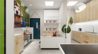 Étagère de présentation pour animalerie, design intérieur personnalisé, bois chaud, pour chat, animal de compagnie, stand commercial, support au sol, clinique vétérinaire, présentoir de magasin
