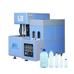 Máquina de moldagem por sopro de garrafas plásticas pequenas semiautomática de água mineral de plástico manual de boa qualidade