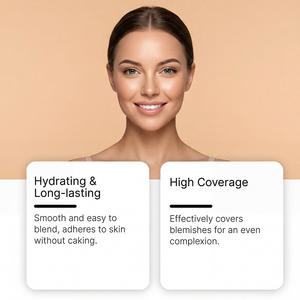 Base <span class=keywords><strong>de</strong></span> Maquillaje en Barra Resistente al Agua y <span class=keywords><strong>de</strong></span> Larga Duración, Corrector Hidratante con Brillo, Base Líquida Humectante - Product Image 5