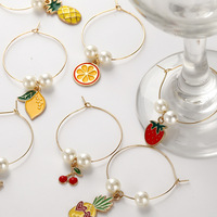 Nouvelle série de fruits, boucle de serviette, mode, ananas, fraise, pastèque, alliage, décorations de table