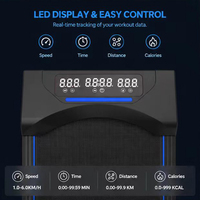 Caminadora Eléctrica Portátil ZB138 Series, Potencia Máxima de 1.5HP, Velocidad de 6km/h, Pantalla LED, Diseño Delgado, Carga Máxima de 100kg