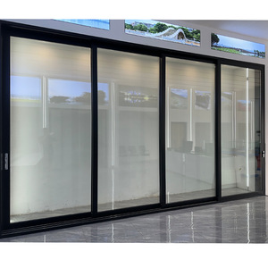 Porte e Finestre Pieghevoli Moderne in <span class=keywords><strong>Alluminio</strong></span> Low-E Nere/Bianche, con Vetri Isolati e Resistenti agli Urti, in Lega di <span class=keywords><strong>Alluminio</strong></span> Orizzontale per Edifici - Product Image 3