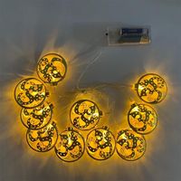 Guirlandes lumineuses de décoration pour la maison Owl Diwali, 20 LED, en fer doré, blanc chaud 3000K, à piles, lumières de rideau lumineuses pour l'intérieur