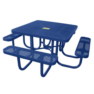 Mesas y sillas para restaurante al aire libre, recubierta de plástico para patio de metal mesa de comedor, venta al por mayor, picnic - Product Image 3
