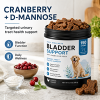 Complément alimentaire à croquer pour chiens, soutien urinaire et de la vessie, canneberge et D-Mannose, pour le bien-être quotidien, marque distributeur, fabricant