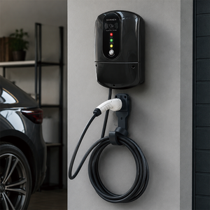 Station de recharge murale résidentielle 1OA7-1 pour véhicules électriques, type 2, avec câble de charge intégré, contrôle par carte RFID, Wallbox - Product Image 6