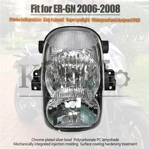 Apto para montaje de faro delantero, luz de faro delantero apta para Kawasaki <span class=keywords><strong>ER</strong></span>-<span class=keywords><strong>6N</strong></span> 2006 2007 <span class=keywords><strong>2008</strong></span> - Product Image 2