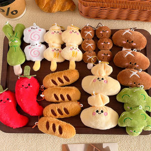 Poupée en peluche suspendue Kuzushi, décoration pour sac à dos, porte-clés, décoration, avec figurines de boulettes de viande fraîches et sucrées, carottes et baozi - Product Image 2
