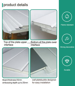 Panel sándwich de acero resistente a la intemperie, aislamiento de <span class=keywords><strong>paneles</strong></span> de pared exterior de Metal, revestimiento aislante <span class=keywords><strong>para</strong></span> casa - Product Image 5