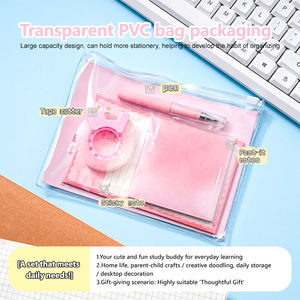 Juego <span class=keywords><strong>de</strong></span> Papelería Rosa <span class=keywords><strong>de</strong></span> 10 Piezas, Bolígrafos y Cortador <span class=keywords><strong>de</strong></span> Cinta Adhesiva, Bolsa <span class=keywords><strong>de</strong></span> PVC, Venta al <span class=keywords><strong>por</strong></span> <span class=keywords><strong>Mayor</strong></span> para Escuela y Oficina |   Logotipo <span class=keywords><strong>de</strong></span> Embalaje Personalizable - Product Image 4