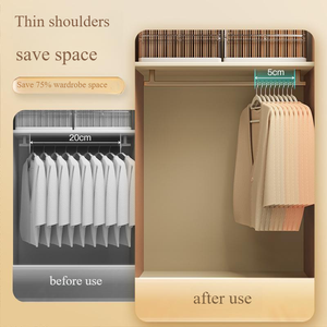 Direct Factory Supply Anti-Slip Velvet Hanger for Home Plastic Clothes <strong>Rack</strong> &amp; <strong>Rail</strong> for Seamless Arrangement &amp; Storage - Product Image 6