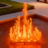 Fuente Musical Danzante con Iluminación RGB de Acero Inoxidable 304 Comercial Water Faery FS-04, Espectáculo Personalizable para Eventos en Parques Temáticos