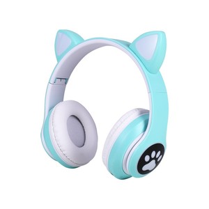 Audífonos Inalámbricos con Orejas de Gato y Luces LED Bluetooth para Niños, con Micrófono para Chatear en Línea y Jugar - Product Image 6