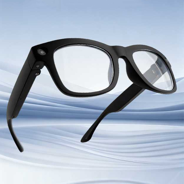 Magnetic Charging AI Glasses with 8MP Camera Video Recording & Wireless BT Function AI Chat Assistance Smart APP Control Glasses
