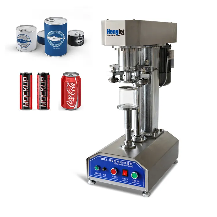 High Quality TDFJ-160 Food Canning Closing Lid Machine Beer Can Seamer Tin Can Easy Pull Ring Sealing Machine