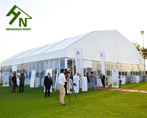 Grandes tentes blanches amovibles pour banquets, mariages, événements en plein air, tentes polygonales, <span class=keywords><strong>tente</strong></span> d'exposition commerciale avec portes en verre - Product Image 6