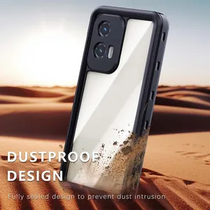 Étuis de téléphone étanches pour Motorola Moto G Stylus 5G 2024, <span class=keywords><strong>coque</strong></span> transparente, protection contre les chocs, couverture intégrale avec bouton - Product Image 4