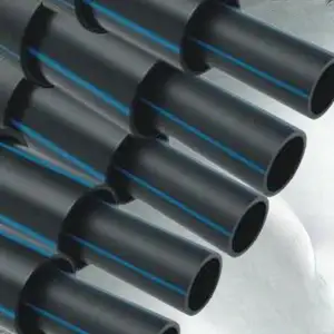 Tubo plástico preto Hdpe do rolo de água dos encaixes 400mm Pe de fábrica chinesa de 1,5 polegadas