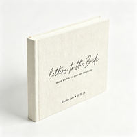Livre de lettres personnalisées pour la mariée, livre d'or en lin, journal de mariage pour cadeau de fête prénuptiale