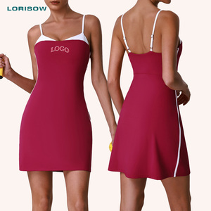 Robe de tennis pour femme LORISOW avec logo personnalisé, nouvelle collection, séchage rapide, dos nu et design halter, idéale pour le sport en extérieur - Product Image 1