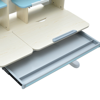 Ensemble de bureau et chaise ergonomiques modernes en métal pour enfants, avec réglage manuel par manivelle, idéal pour chambre et école